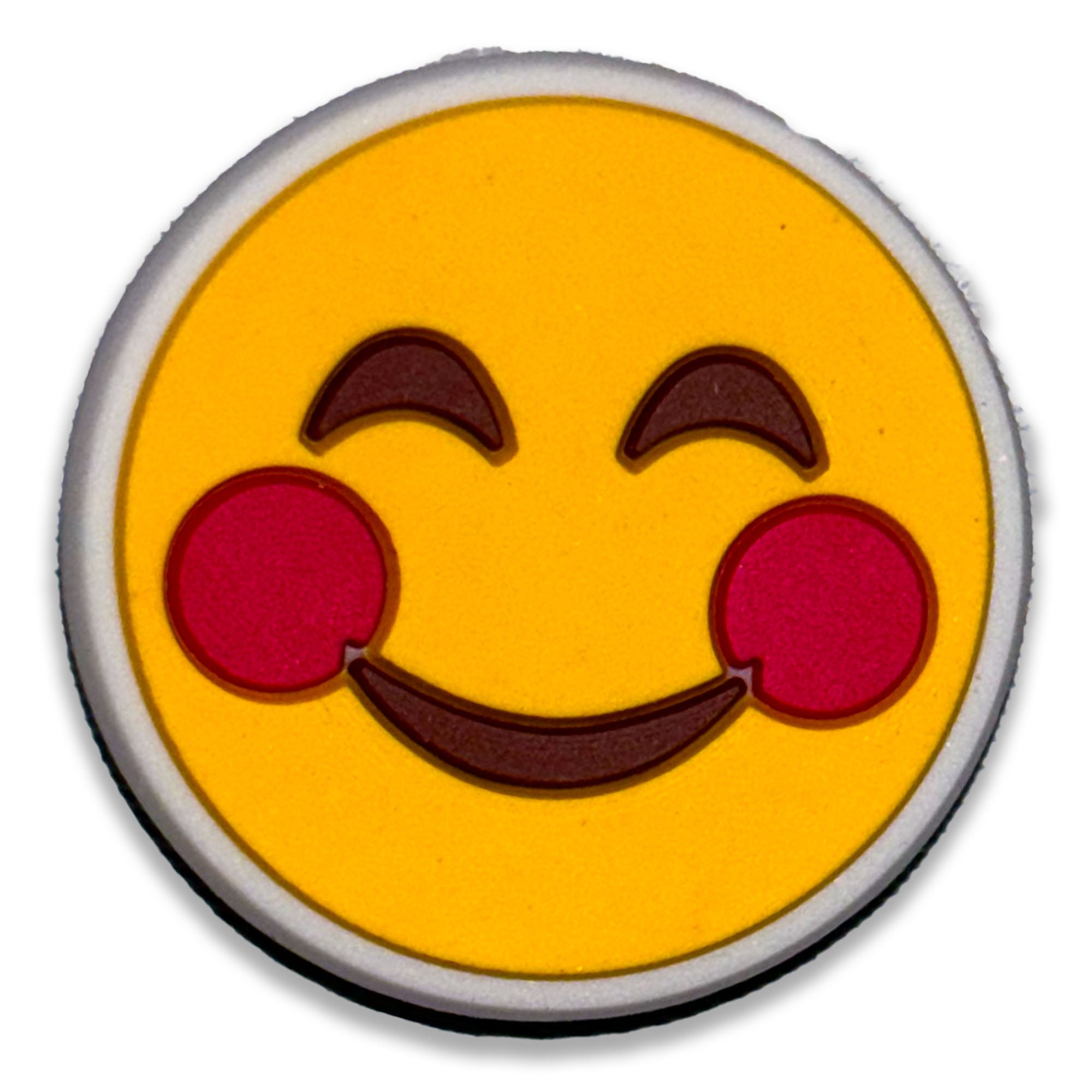 Blushing Smiley Face Shoe Charm