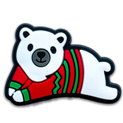 Chill Polar Bear in Holiday Sweater Charm