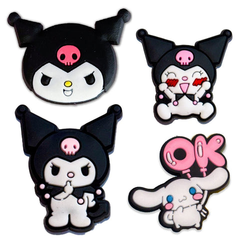 Kuromi-Themed Shoe Charms