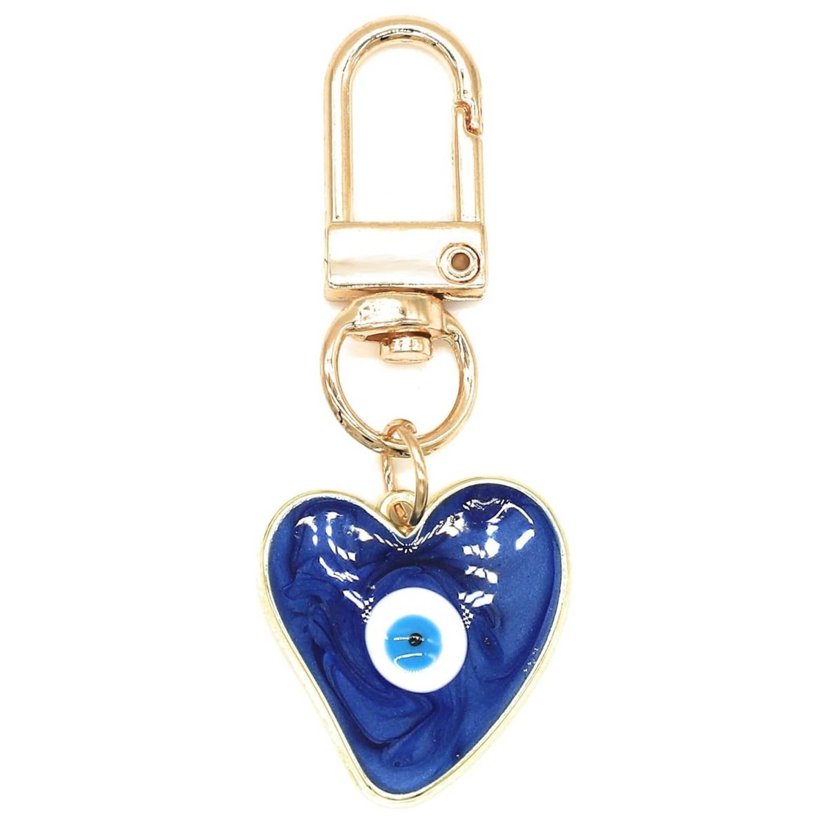 Questsole Blue Evil Eye Heart Bag Charm - Questsole