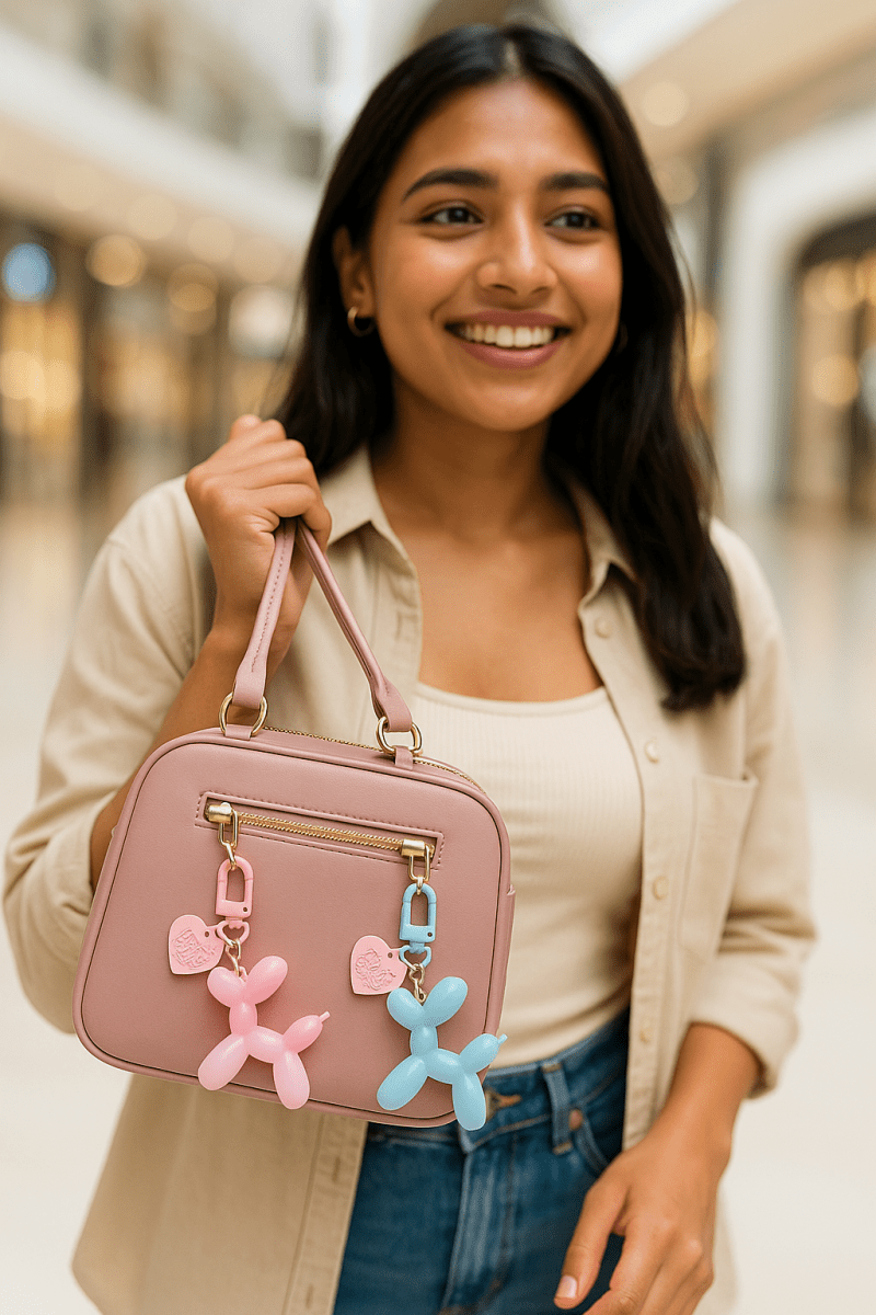 Questsole Pack of 2 Balloon Dog Bag Charm Set - Questsole