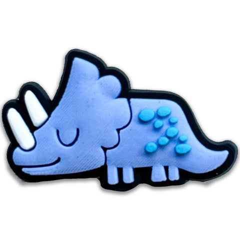 Sleepy Triceratops Dino Charm