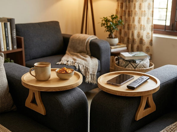 (Pack Of 2) Home Sofa Armrest Tray