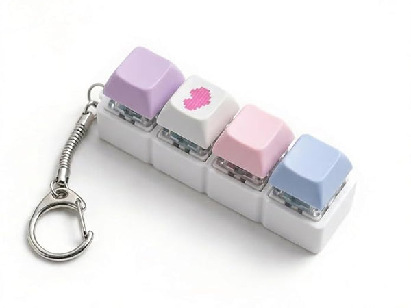 Questsole Clicky Fidget Keychain – Satisfying Mini Keyboard for Stress Relief.