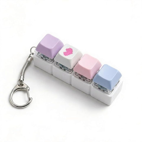 Questsole Clicky Fidget Keychain – Satisfying Mini Keyboard for Stress Relief.