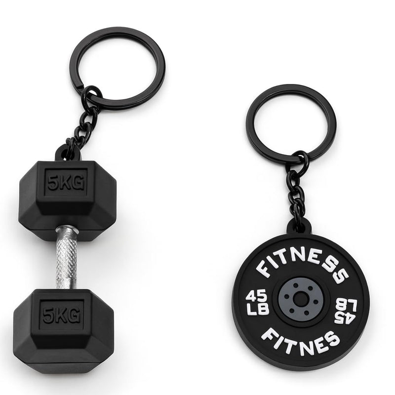 Questsole Gym 2 Pcs Keychain