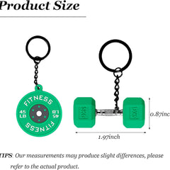 Questsole Gym 2 Pcs Keychain