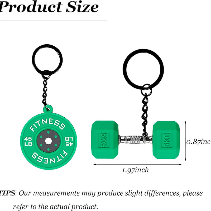 Questsole Gym 2 Pcs Keychain