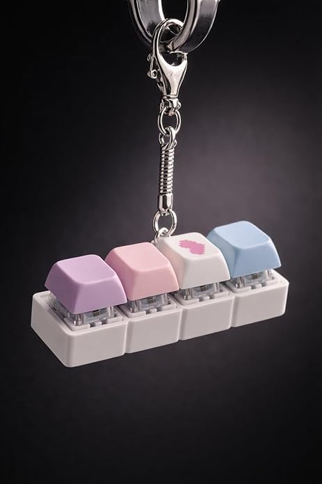Questsole Clicky Fidget Keychain – Satisfying Mini Keyboard for Stress Relief.