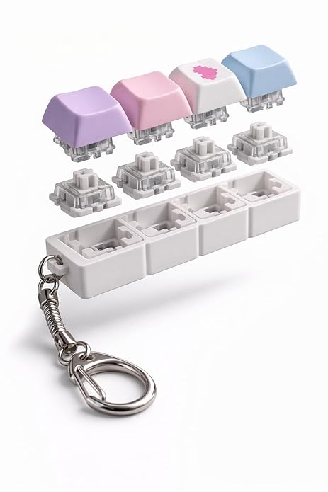 Questsole Clicky Fidget Keychain – Satisfying Mini Keyboard for Stress Relief.
