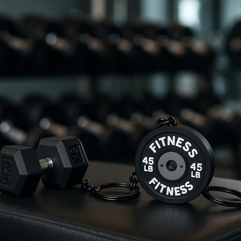 Questsole Gym 2 Pcs Keychain