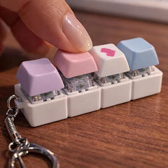 Questsole Clicky Fidget Keychain – Satisfying Mini Keyboard for Stress Relief.
