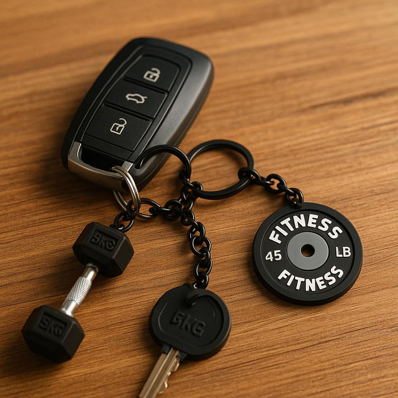 Questsole Gym 2 Pcs Keychain