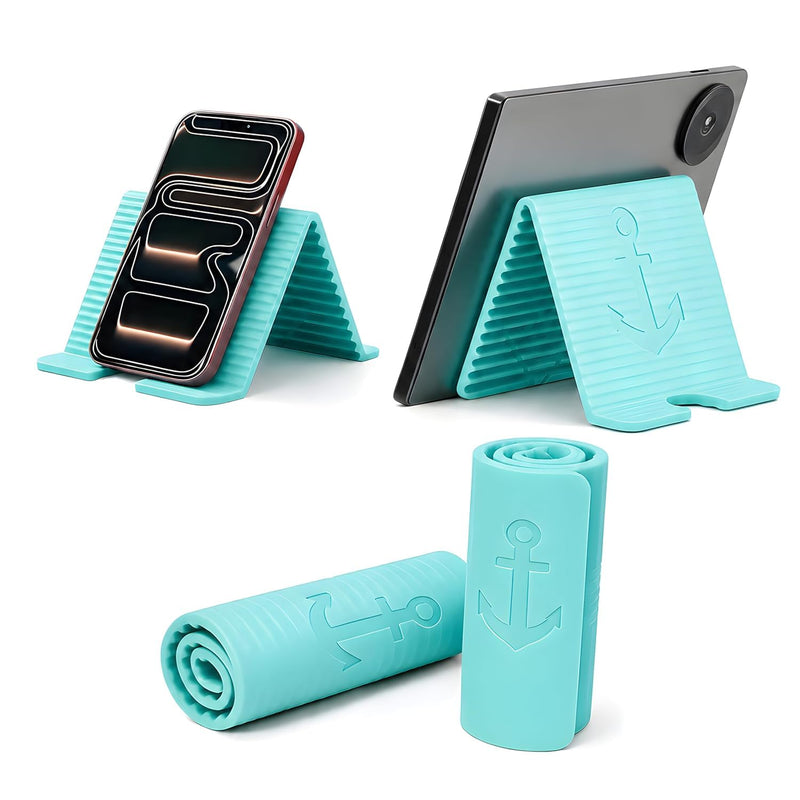 Questsole Flexible Silicone Phone Stand — Aqua Color (Express Shipping)
