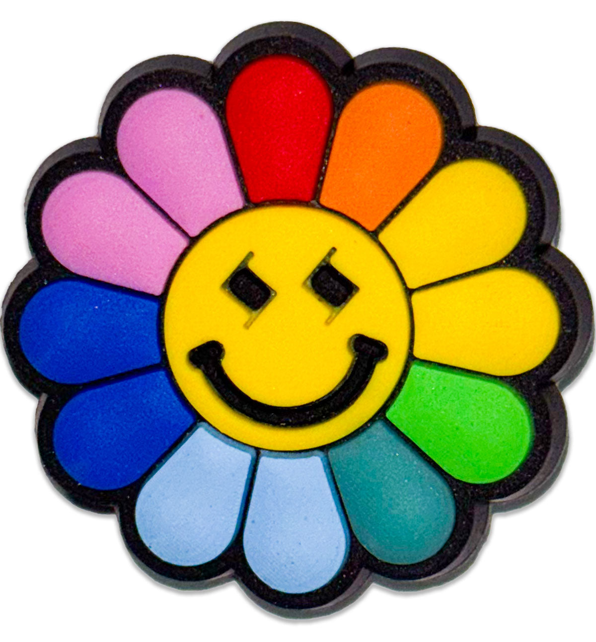 Colourful Smiley Flower Shoe Charm