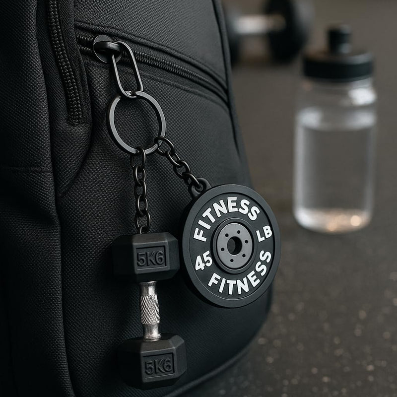 Questsole Gym 2 Pcs Keychain
