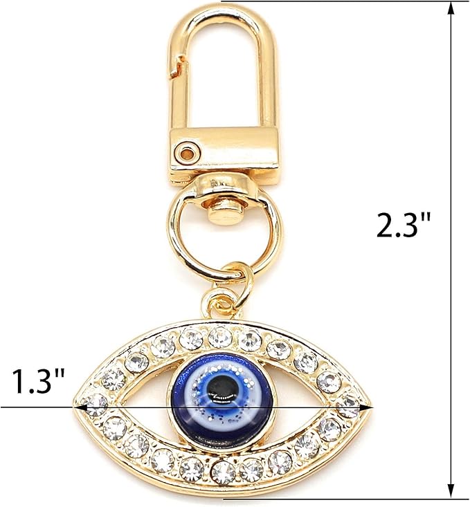 Luxe Gold Bag Charm with Crystals