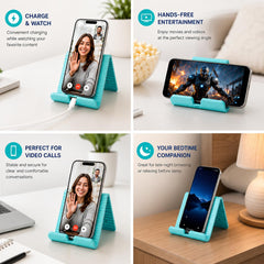 Questsole Flexible Silicone Phone Stand — Aqua Color (Express Shipping)