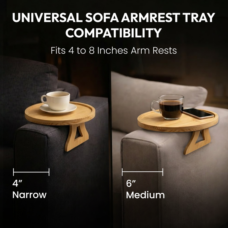 (Pack Of 2) Home Sofa Armrest Tray