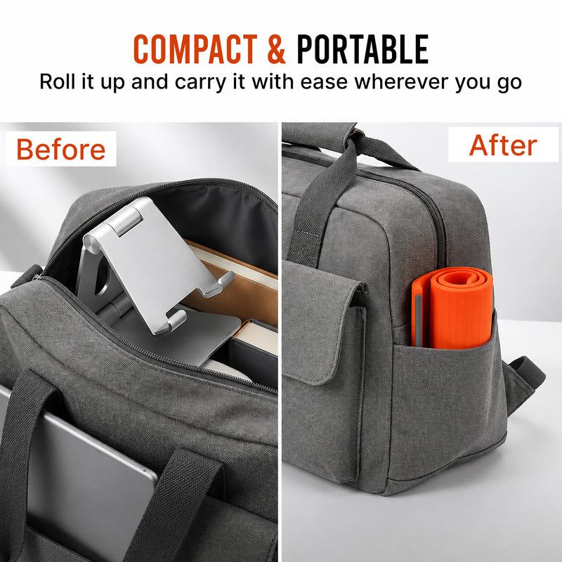 Questsole Orange Flexible Silicone Phone Stand — Foldable, Rollable & Travel-Ready