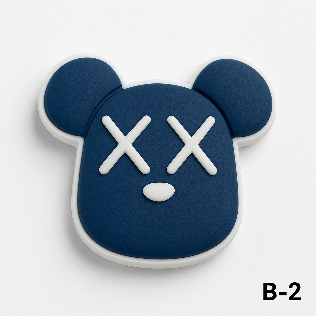 Kaws-Inspired Blue Bear Shoe Charm