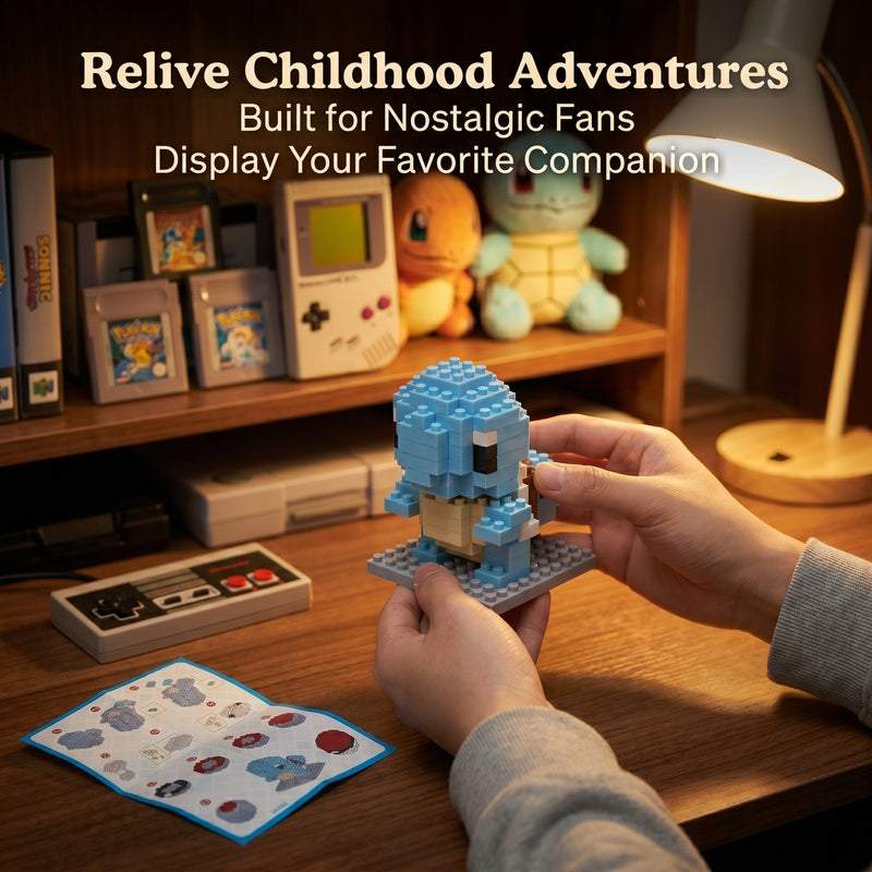 Brikverse (198 Pieces) Aqua Hatchling — Buildable Mini-Brick Turtle Figure
