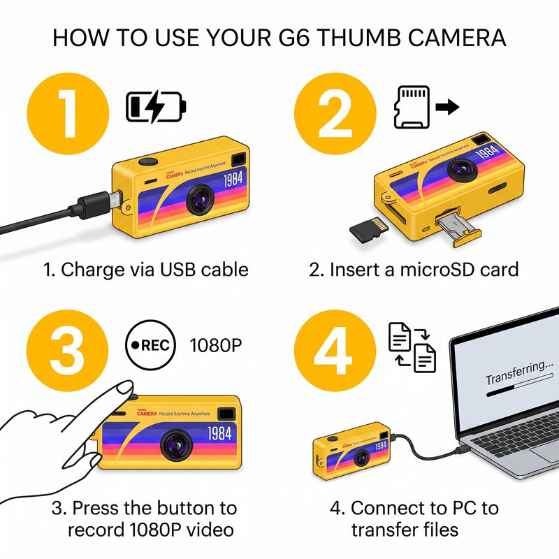 Retro Digital Camera Keychain (Random Color/Design)