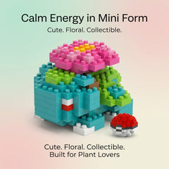 Brikverse (214 Pieces) Bloom Beast — Buildable Mini-Brick Flower Dinosaur