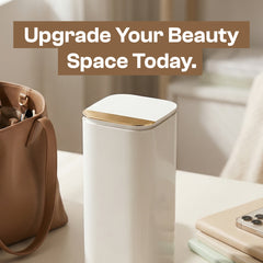 QUESTSOLE Automatic Lifting Makeup Brush Holder | 4-Compartment Dustproof Vanity Organizer
