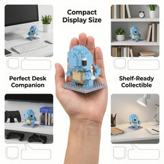 Brikverse (198 Pieces) Aqua Hatchling — Buildable Mini-Brick Turtle Figure