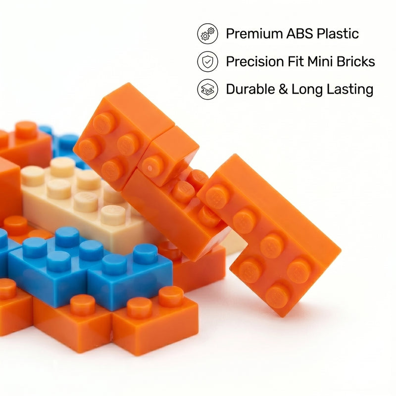 Brikverse (188 Pieces) Ember Cub — Buildable Mini-Brick Salamander Figure