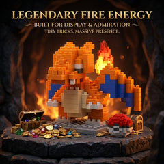Brikverse (305 Pieces) Inferno Wyvern — Buildable Mini-Brick Winged Dragon