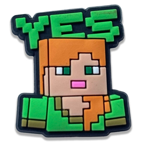Alex Block Girl Shoe Charm – Pixel Style 