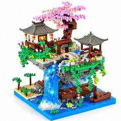 QUESTSOLE Cherry Blossom Micro Building Block Set with LED Lights, 2705 pcs
