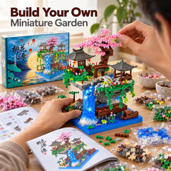 QUESTSOLE Cherry Blossom Micro Building Block Set with LED Lights, 2705 pcs