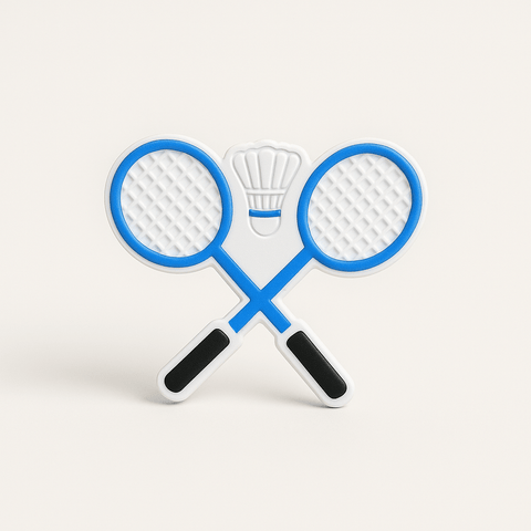 Badminton Rackets & Shuttle Shoe Charm