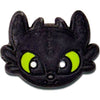 Black Dragon Face Charm with Green Eyes