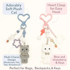 Cat's Elegant Bag Charms (Pack of 2) - Questsole