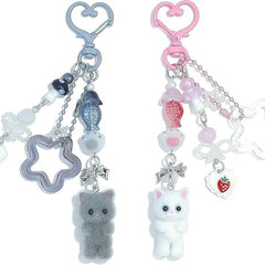 Cat's Elegant Bag Charms (Pack of 2) - Questsole