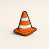 "Caution Mode: ON" Traffic Cone Charm 🧡🚧