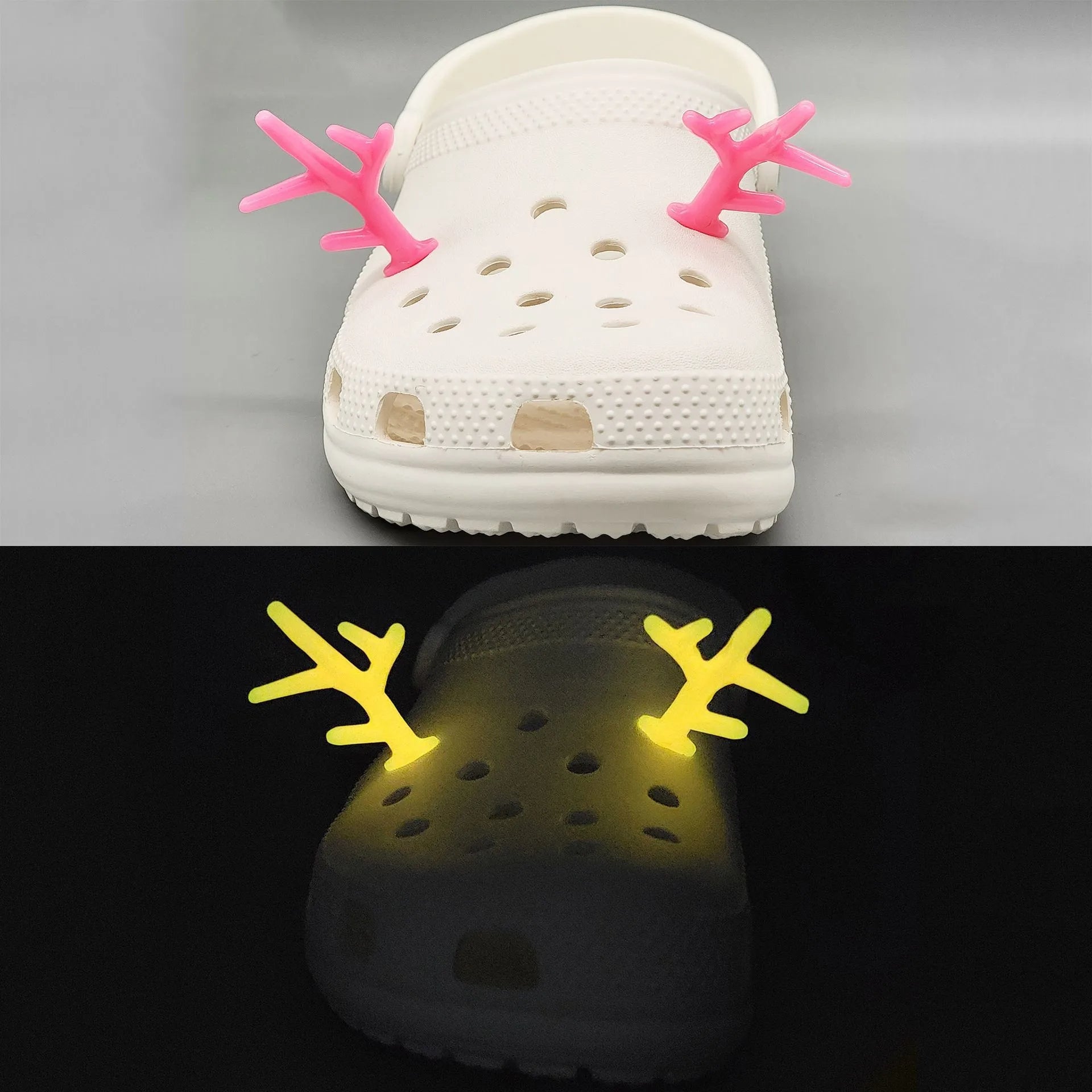 Christmas Electroplated (Glow-in-The-Dark) Croc (Pre Order Will Be Shipped In May Month & Only Prepaid Orders Will Be Accepted, COD Orders Will Be Cancelled From Our Side) - Questsole