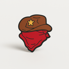 Cowboy Sheriff Hat & Bandana Shoe Charm - Questsole