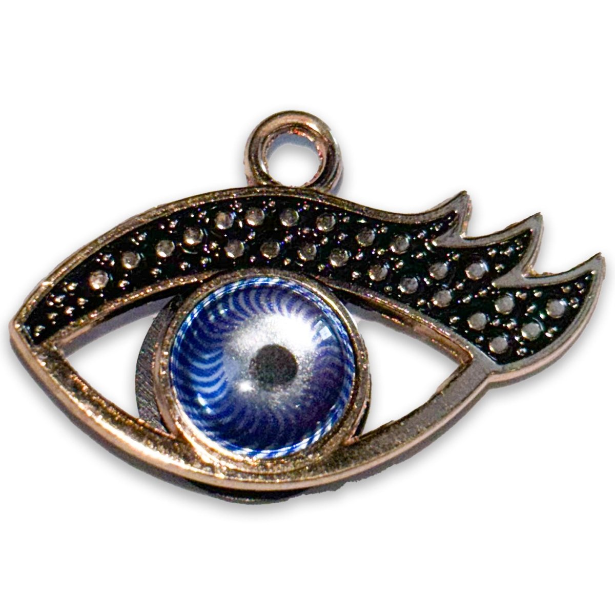 Evil Eye Stone Worked Metal Charm - Questsole