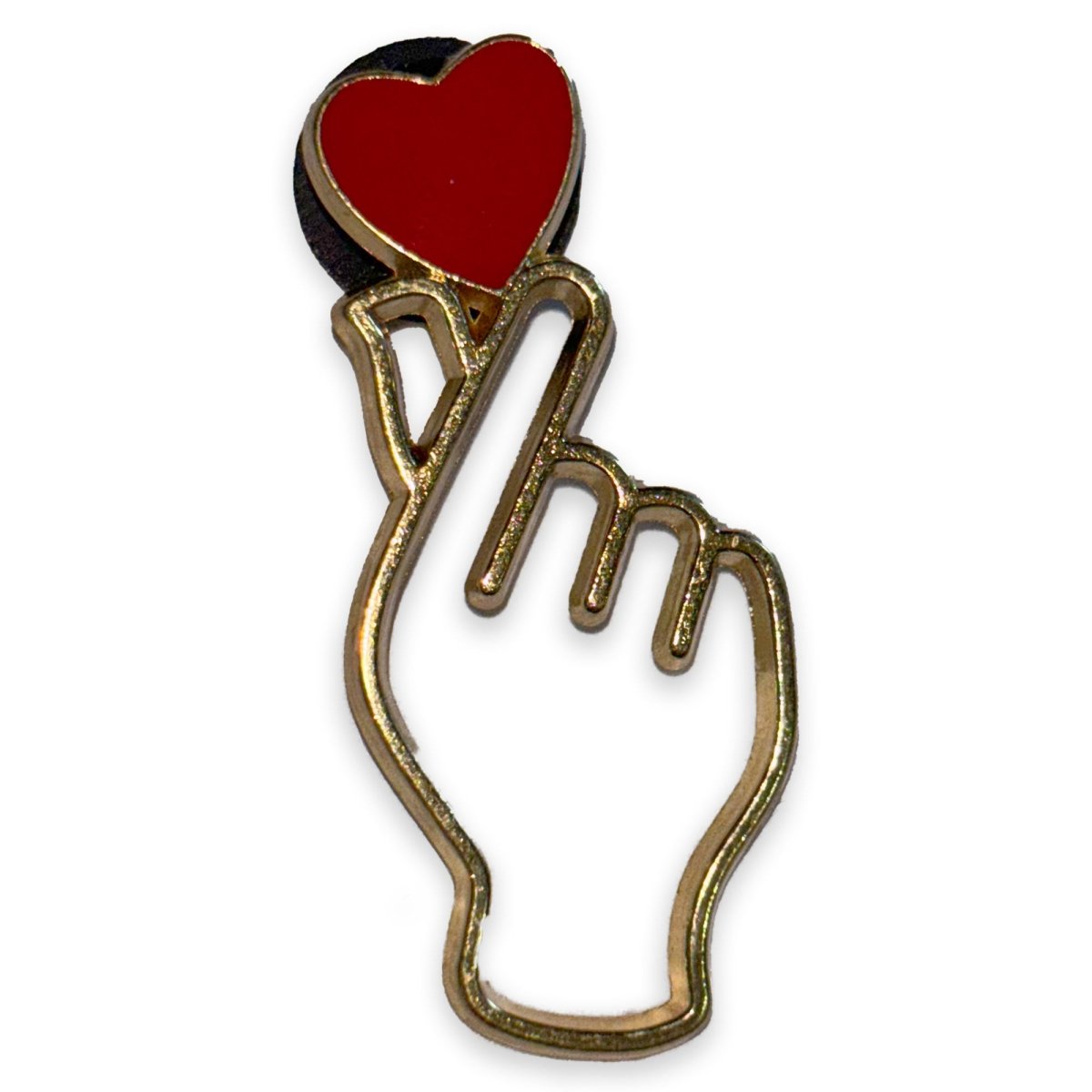 Heart Hand Metal Shoe Charm - Questsole