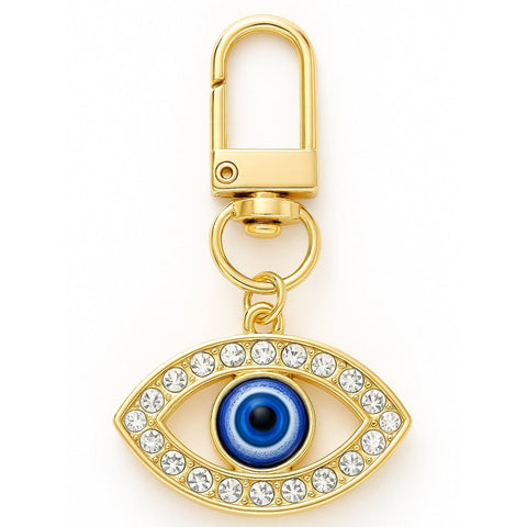 Questsole Luxe Gold Bag Charm with Crystals