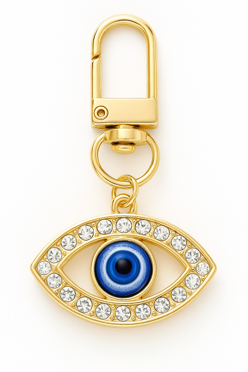 Luxe Gold Bag Charm with Crystals - Questsole