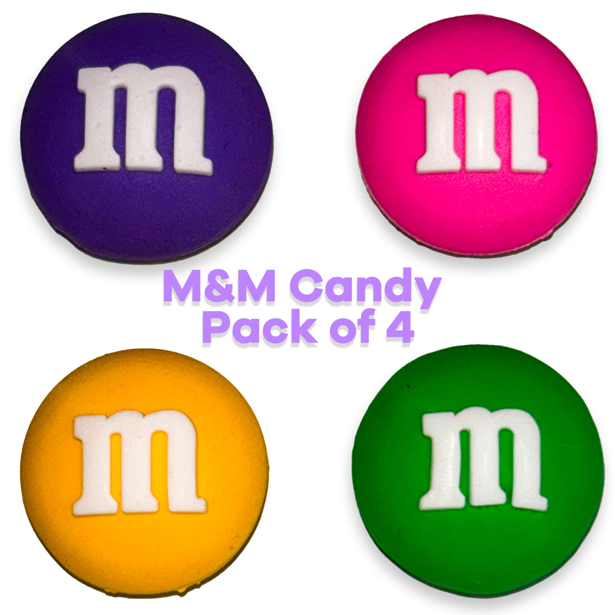 M & M Candy Shoe Charm's - Pack Of 4 - Questsole