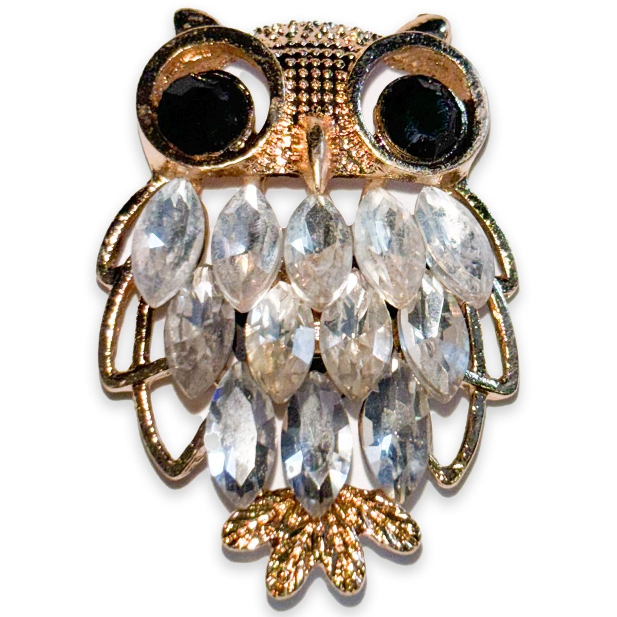 Owl Heavy Stone Work Metal Shoe Charms - Questsole