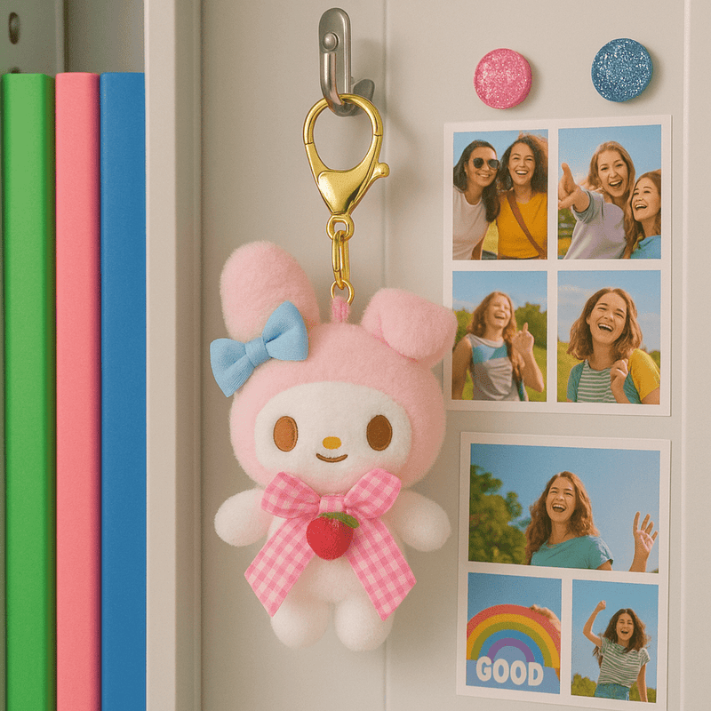 Pink Bunny Plush Charm - Questsole