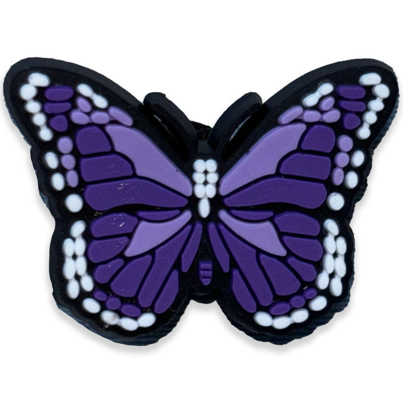 Purple Butterfly Shoe Charms - Questsole